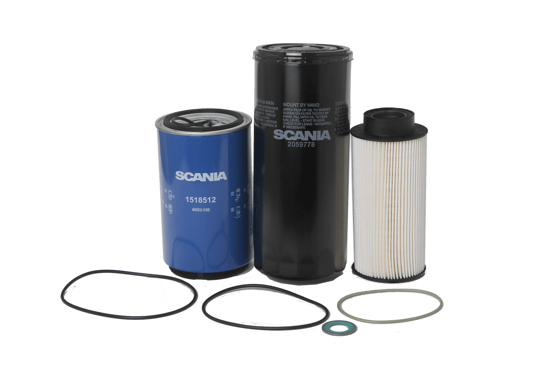 KIT FILTROS DE COMBUSTÍVEL, RACOR, FILTRO DE ÓLEO E ANÉIS DO ROTATIVO PGR EURO 3